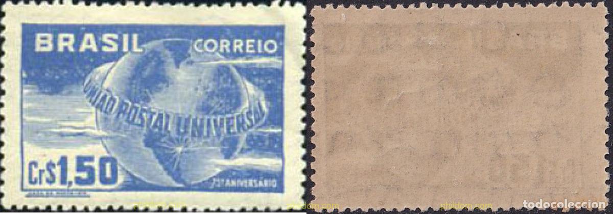 Sellos: 797297 MNH BRASIL 1949 750 ANIVERSARIO DE LA UNION POSTAL UNIVERSAL