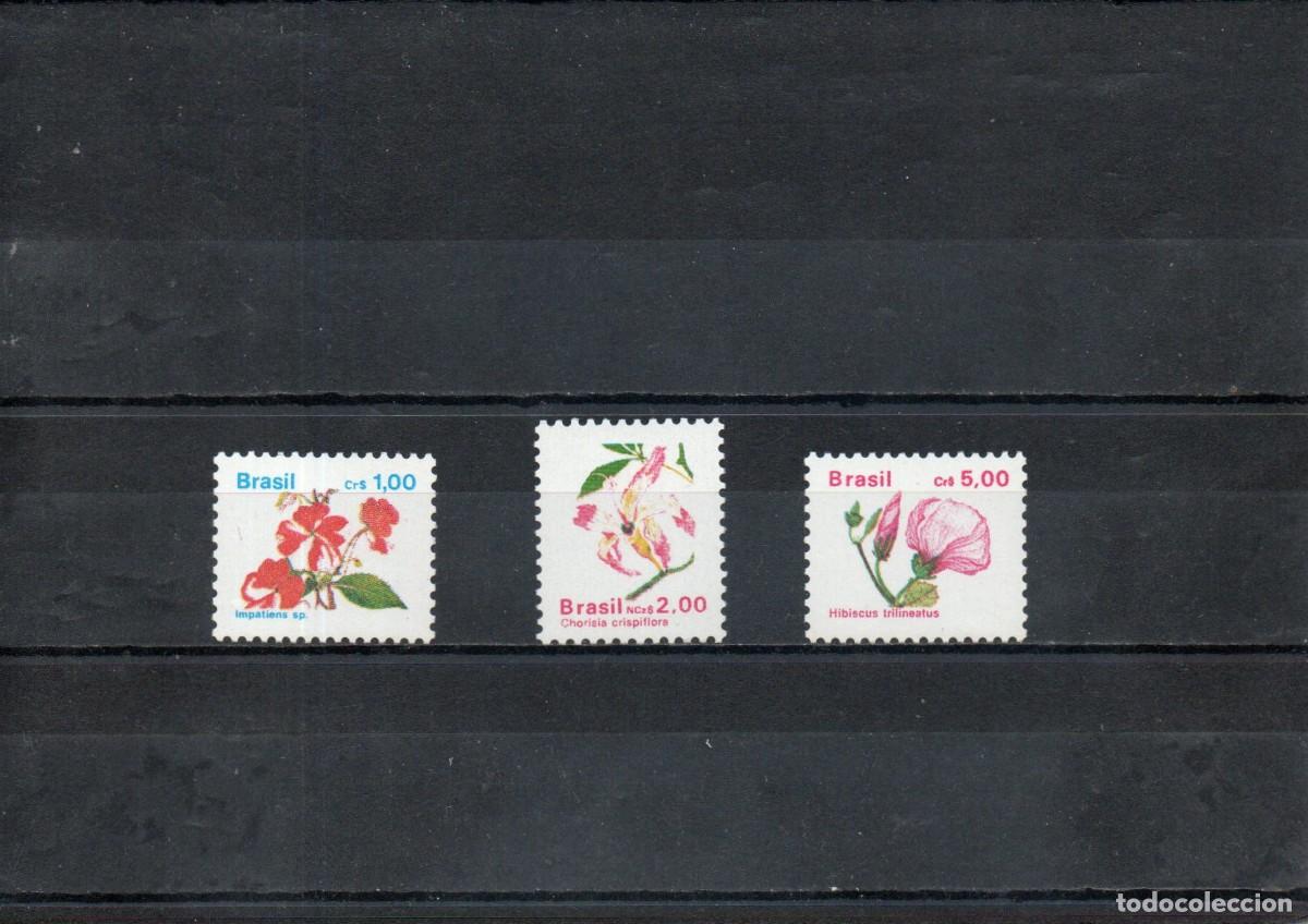 Sellos: BRASIL. SERIE BASICA. FLORES BRASILE&Ntilde;AS.