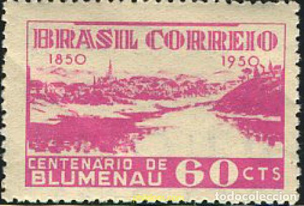 Sellos: 797408 HINGED BRASIL 1950 CENTENARIO DE LA CIUDAD DE BLUMENAU