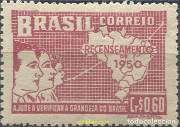 Sellos: 674923 HINGED BRASIL 1950 CENSO DE 1950
