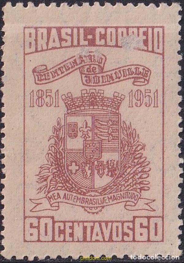 Sellos: 797497 MNH BRASIL 1951 CENTENARIO DE LA FUNDACION DE LA CIUDAD DE JOINVILLE