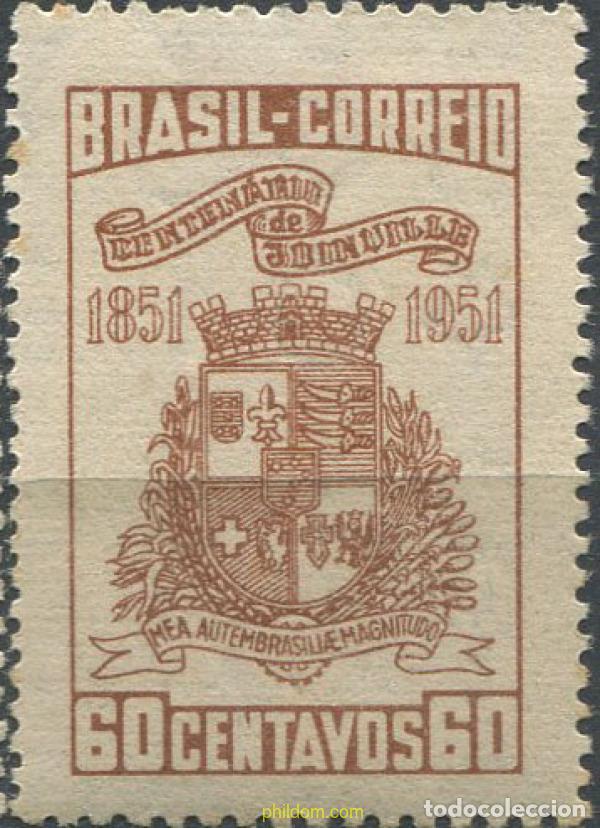 Sellos: 168076 MNH BRASIL 1951 CENTENARIO DE LA FUNDACION DE LA CIUDAD DE JOINVILLE