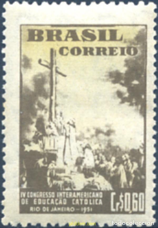Sellos: 797532 HINGED BRASIL 1951 4 CONGRESO INTERAMERICANO DE LA EDUCACION CATOLICA