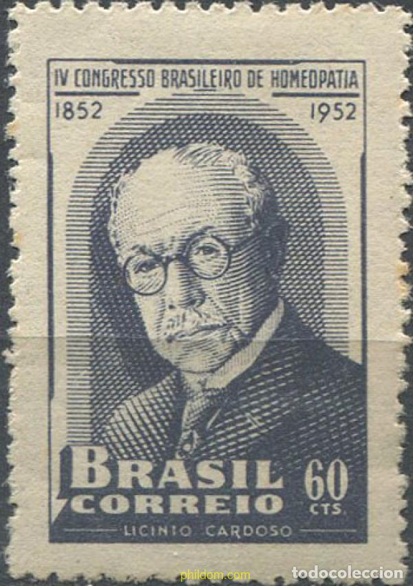 Sellos: 686675 HINGED BRASIL 1952 4 CONGRESO BRASILE&Ntilde;O DE HOMEOPATIA