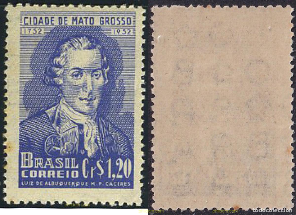 Sellos: 797550 MNH BRASIL 1952 BICENTENARIO DE LA CIUDAD DE MATO GROSSO