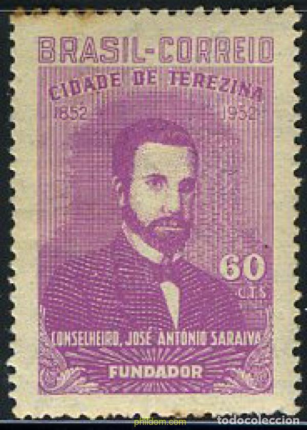 Sellos: 797559 MNH BRASIL 1952 CENTENARIO DE LA CIUDAD DE TEREZINA