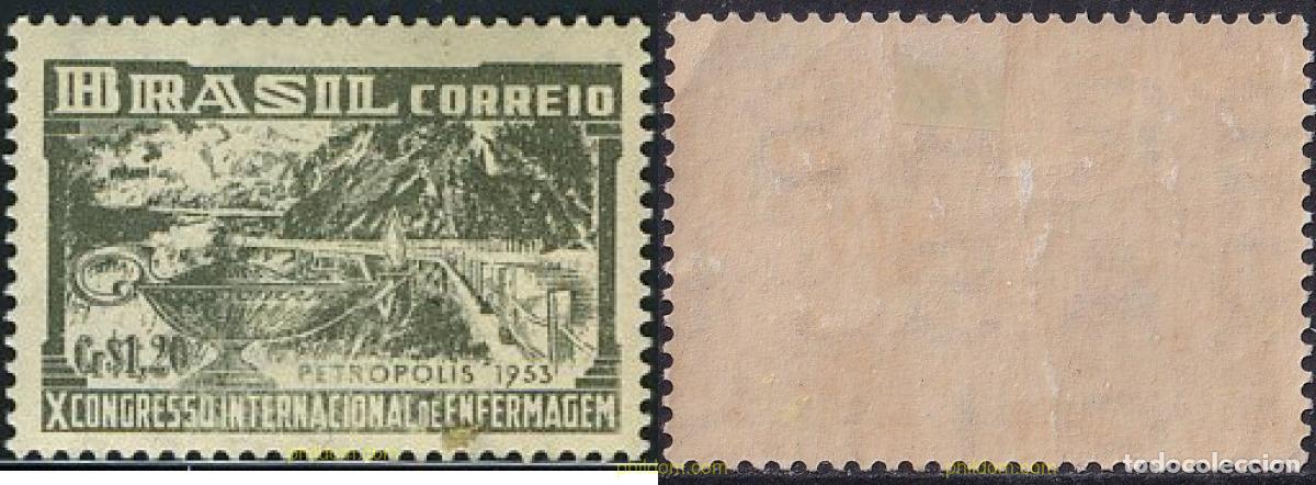 Sellos: 797630 HINGED BRASIL 1953 10 CONGRESO INTERNACIONAL DE CURAS MEDICAS EN HOSPITALES EN PETROPOLIS