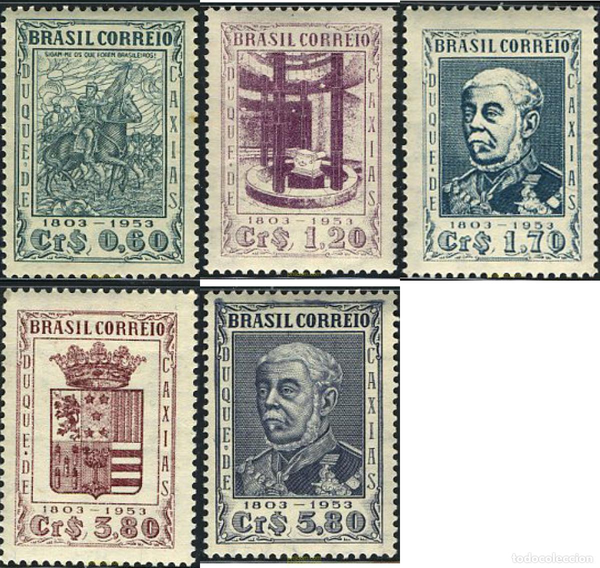 Sellos: 168318 MNH BRASIL 1953 CIENTO CINCUENTA CENTENARIO DEL NACIMIENTO DEL GENERAL DEL DUQUE DE CAXIAS