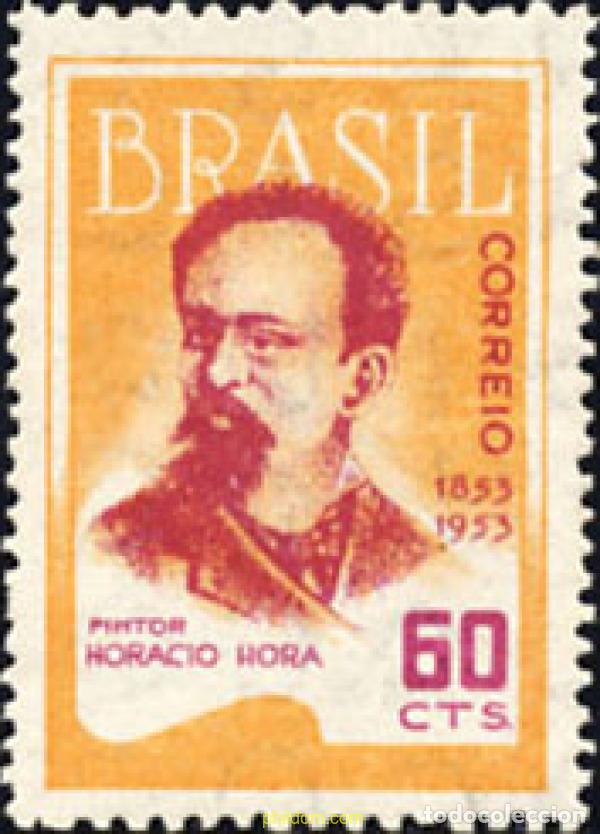 Sellos: 168360 MNH BRASIL 1953 CENTENARIO DEL NACIMIENTO DEL PINTOR HORACIO HORA