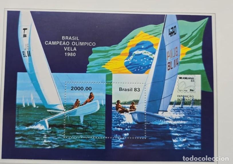 Sellos: O) 1983 BRAZIL, PHILATELIC WORLD EXHIBITION 'BRASILIANA 83 &ndash; OLYMPIC SAILING CHAMPIONS BRAZIL 1980,