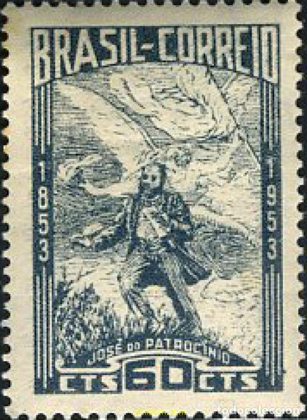 Sellos: 797837 HINGED BRASIL 1953 CENTENARIO DEL NACIMIENTO DEL ESCRITOR JOS&Eacute; CARLOS DE PATRECINIO