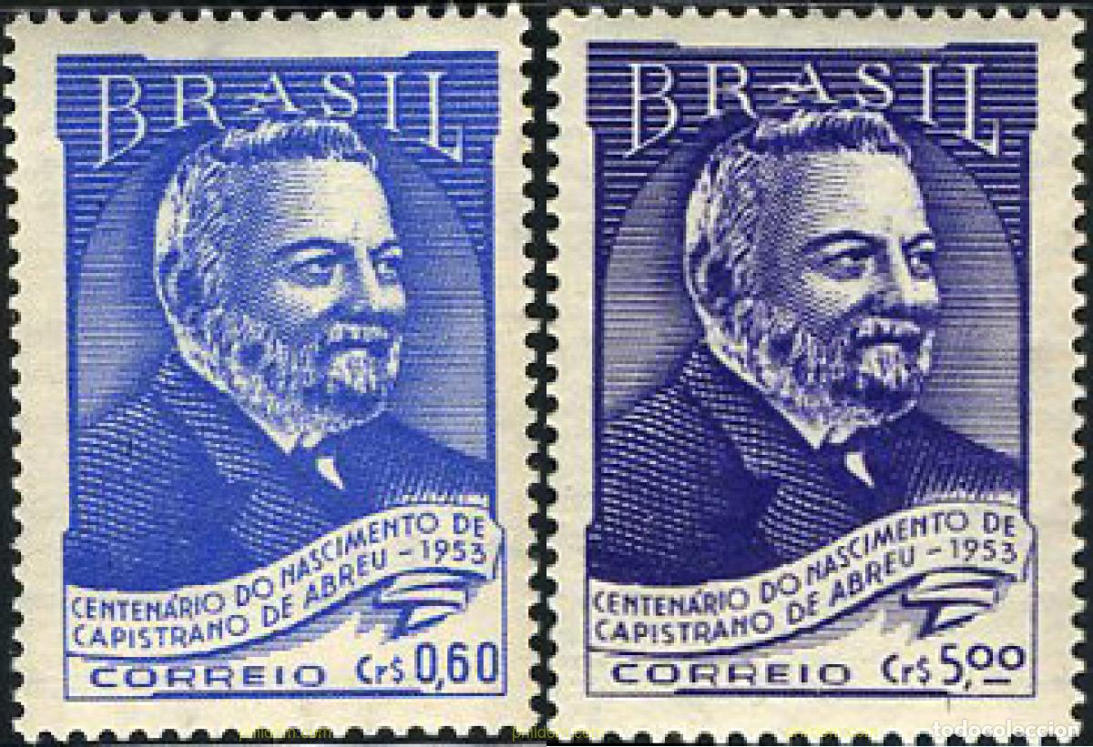 Sellos: 168406 MNH BRASIL 1953 CENTENARIO DEL NACIMIENTO DEL ESCRITOR DE ABREU