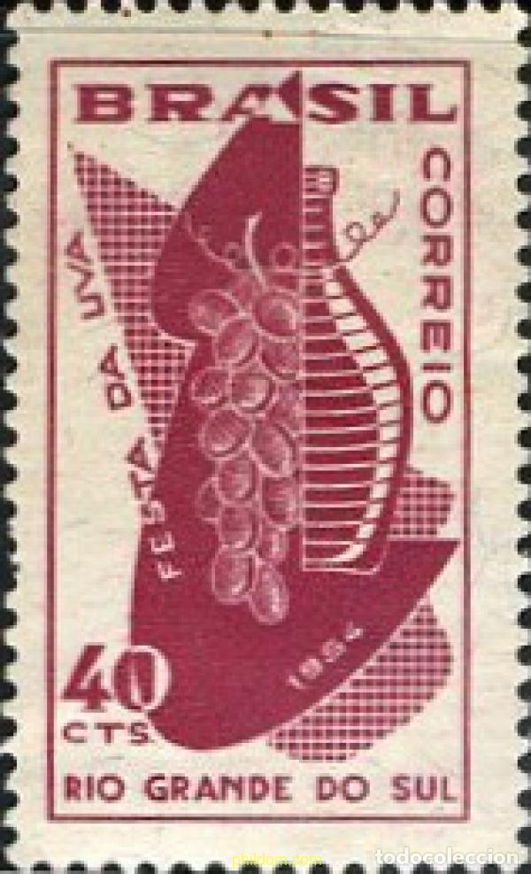 Sellos: 168538 MNH BRASIL 1954 FIESTA DE LA COSECHA DE LA VENDIMIA EN CAXIAS
