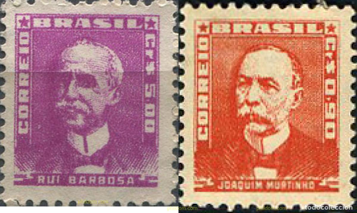 Sellos: 797918 HINGED BRASIL 1954 SERIE COURANTE