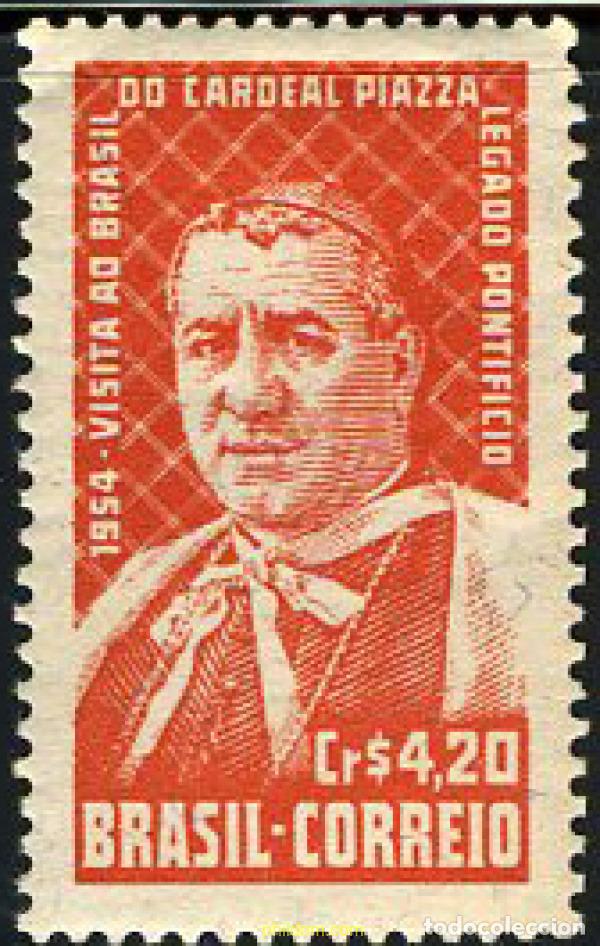 Sellos: 168614 MNH BRASIL 1954 VISITA DE SDEODATO GIOVANNI, CARDINAL PIAZZA, LEGADO PONTIFICIAL