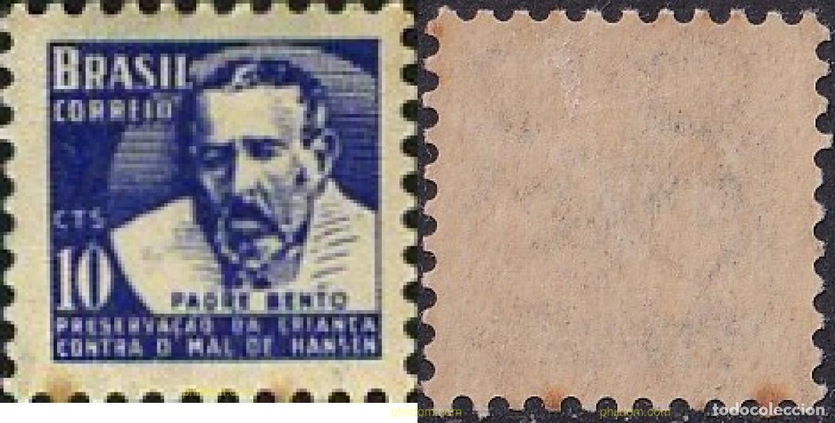 Sellos: 797965 HINGED BRASIL 1954 SOBRE TASA OBLIGATORIA PARA LA PREVENCION DE LA INFANCIA CONTRA LA LEPRA