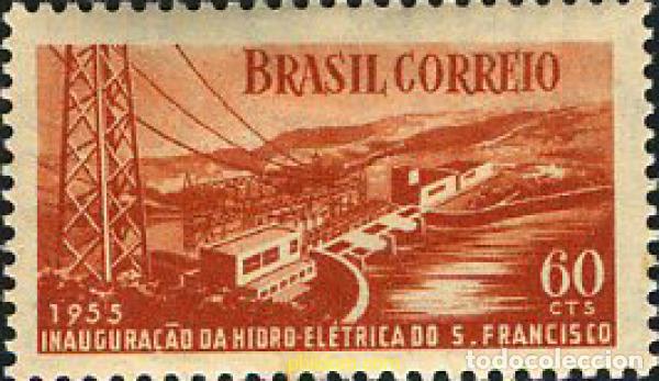 Sellos: 797969 HINGED BRASIL 1955 INAGURACION DE LA FABRICA HIDROELECTRICA