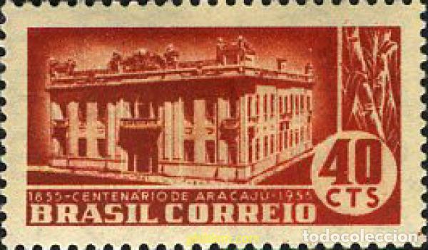 Sellos: 797983 HINGED BRASIL 1955 CENTENARIO DE LA CIUDAD DE ARACAJU