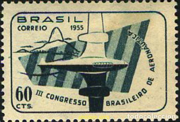Sellos: 797990 HINGED BRASIL 1955 3 CONGRESO DE AERONAUTICA EN RIO DE JANEIRO
