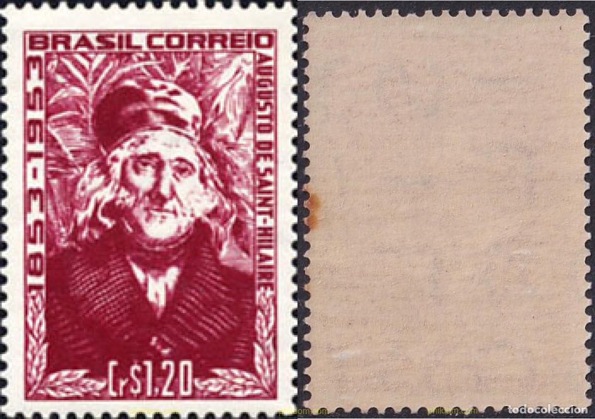 Sellos: 797998 MNH BRASIL 1953 CENTENARIO DE LA MUERTE DEL EXPLORADOR AUGUSTO DE SAINT-HILAIRE