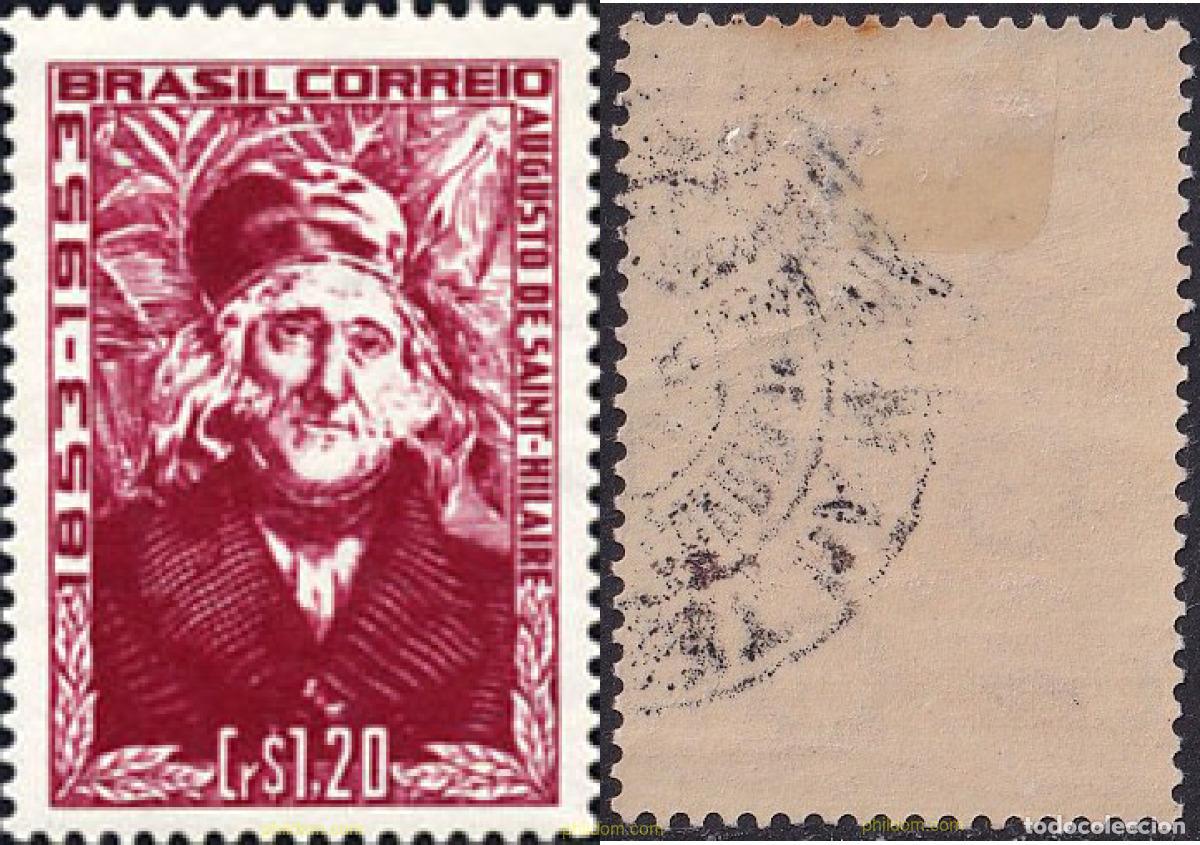 Sellos: 798001 HINGED BRASIL 1953 CENTENARIO DE LA MUERTE DEL EXPLORADOR AUGUSTO DE SAINT-HILAIRE