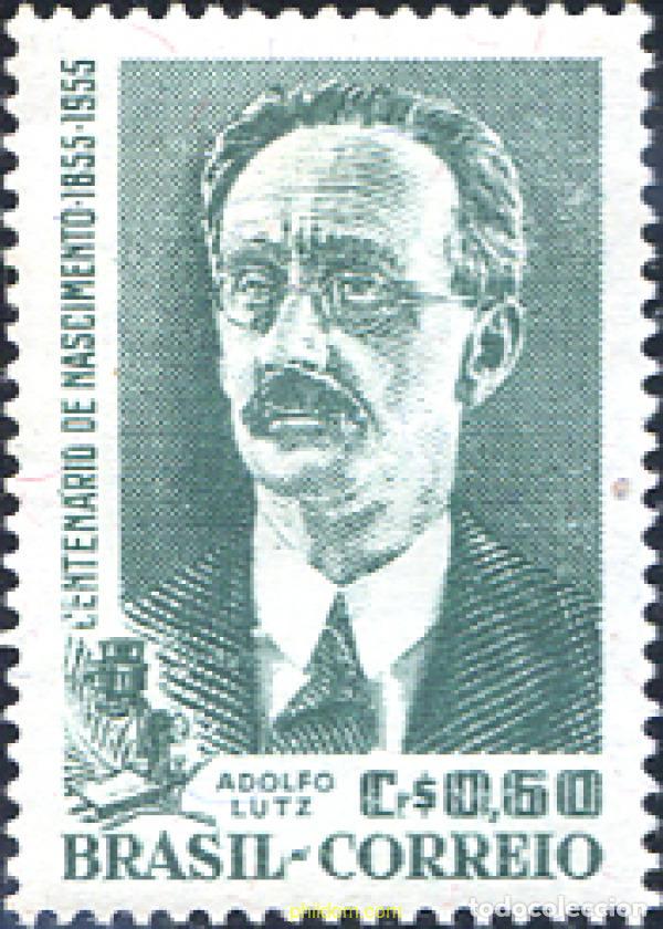 Sellos: 168794 MNH BRASIL 1955 CENTENARIO DEL NACIMIENTO DEL NATURALISTA ADOLFO LUTZ