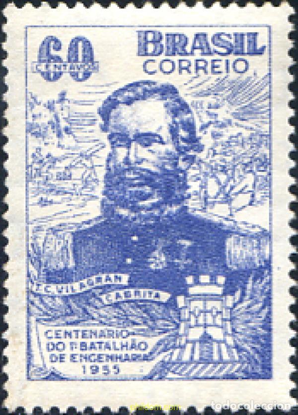 Sellos: 798004 HINGED BRASIL 1955 CENTENARIO DEL PRIMER BATALLON DE INGENIEROS MILITARES
