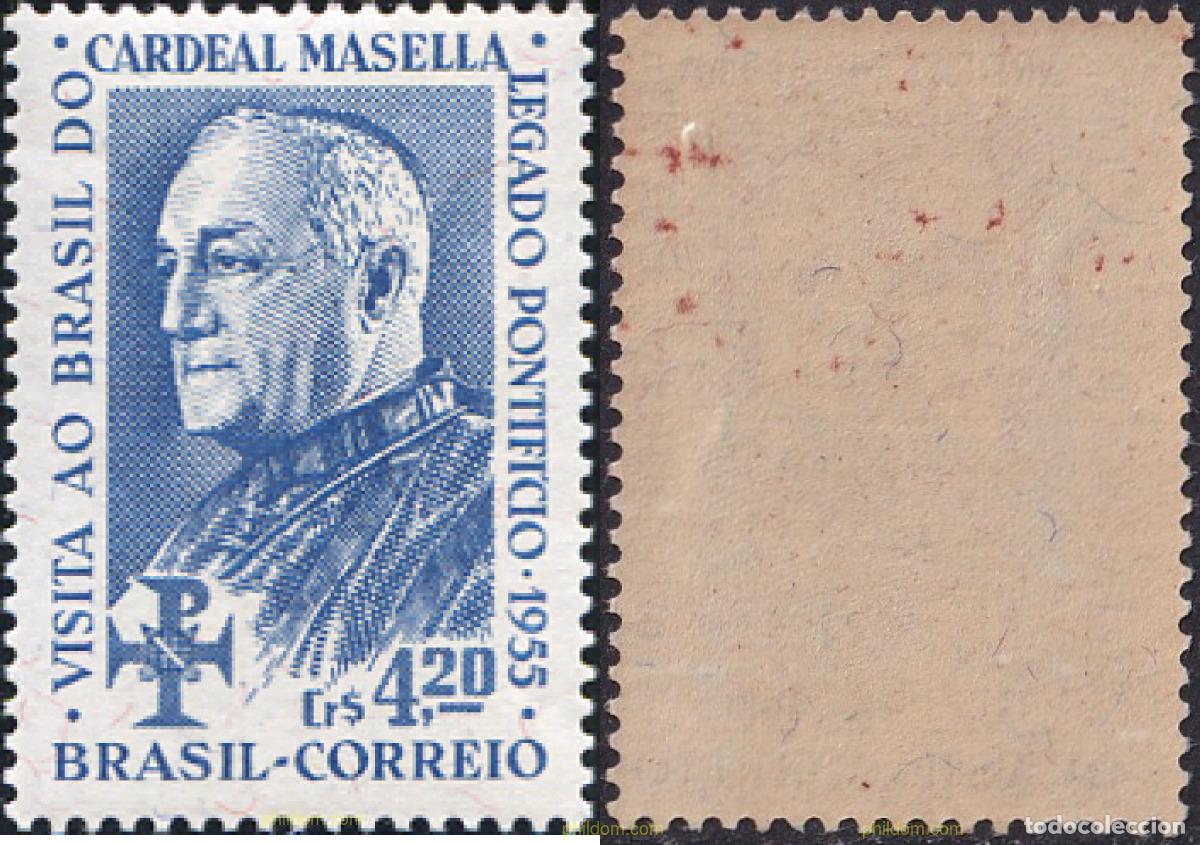 Sellos: 798071 HINGED BRASIL 1955 VISITA DEL LEGADO PONTIFICIAL