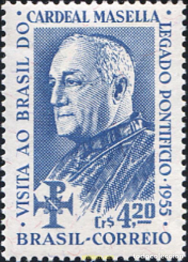 Sellos: 798067 HINGED BRASIL 1955 VISITA DEL LEGADO PONTIFICIAL