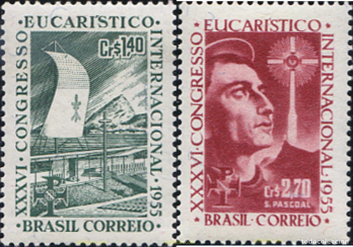 Sellos: 168784 MNH BRASIL 1955 36 CONGRESO DE LA EUCARISTIA EN RIO DE JANEIRO