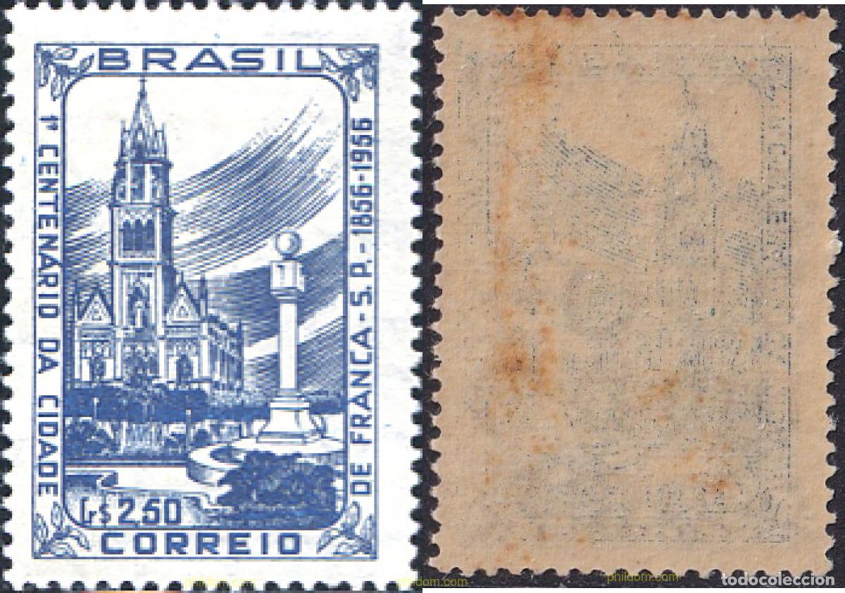 Sellos: 798131 MNH BRASIL 1956 CENTENARIO DE LA CIUDAD DE FRANCA