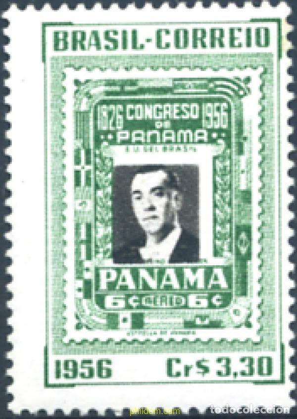 Sellos: 293594 HINGED BRASIL 1956 CONGRESO PARAMERICANO DE PANAMA