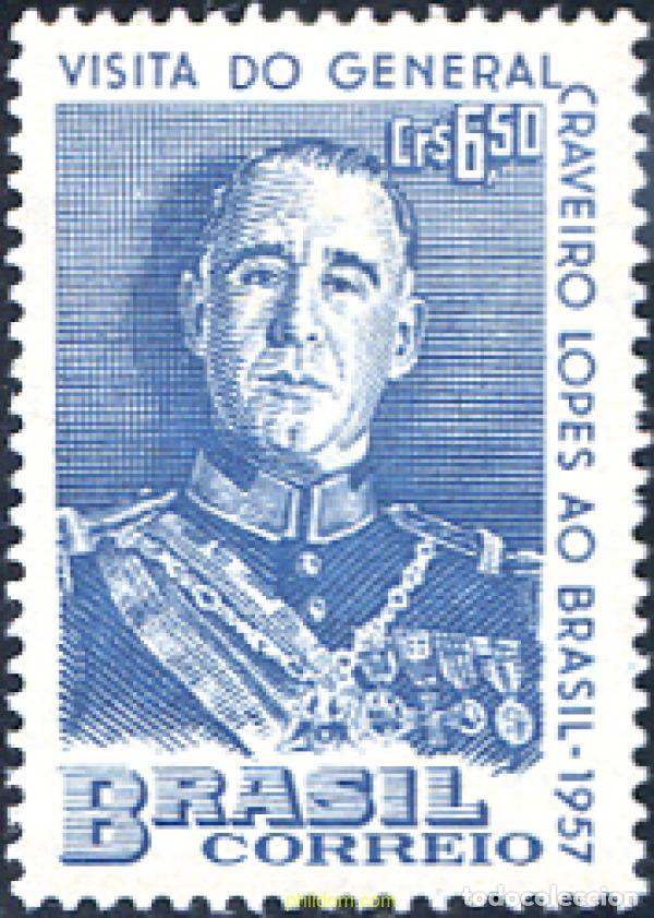 Sellos: 293596 HINGED BRASIL 1957 VISITA DEL PRESIDENTE A LA REPUBLICA PORTUGUESA
