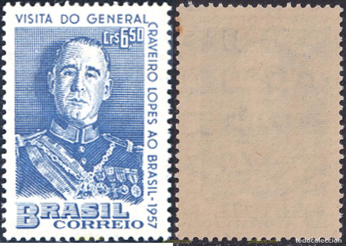 Sellos: 798162 HINGED BRASIL 1957 VISITA DEL PRESIDENTE A LA REPUBLICA PORTUGUESA