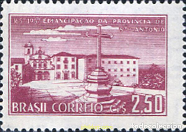 Sellos: 293598 HINGED BRASIL 1957 TRICENTENARIO DE LA PROVINCIA DE SAO PAULO