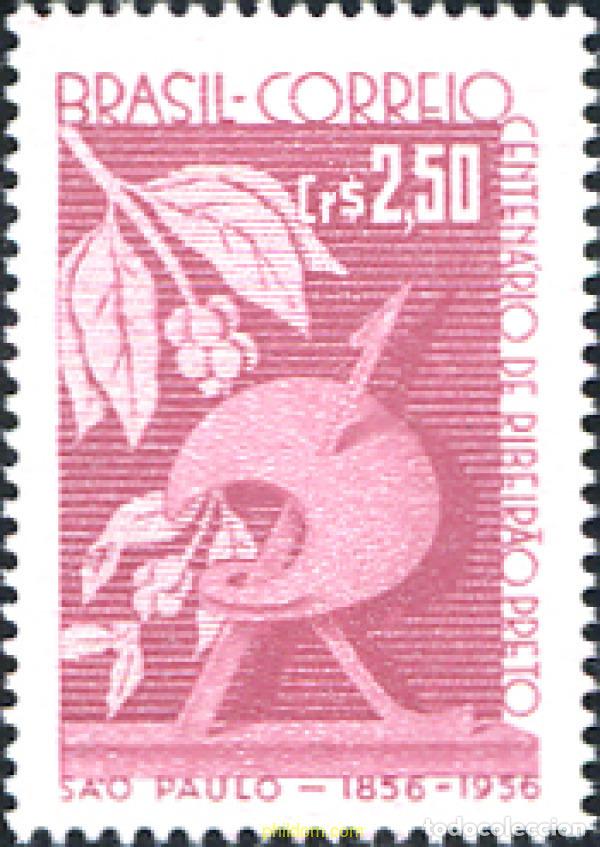 Sellos: 798178 HINGED BRASIL 1957 CENTENARIO DE LA CIUDAD DE RIBEIRAO PRETO