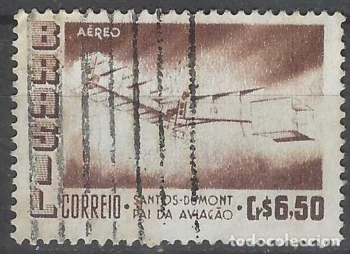 Selos: BRASIL 1956 - 50 A&Ntilde;OS DEL VUELO DE SANTOS DUMONT, A&Eacute;REO - USADO