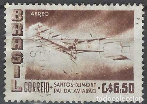 Selos: BRASIL 1956 - 50 A&Ntilde;OS DEL VUELO DE SANTOS DUMONT, A&Eacute;REO - USADO