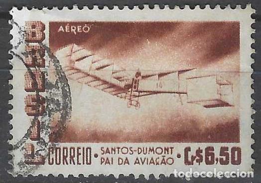 Selos: BRASIL 1956 - 50 A&Ntilde;OS DEL VUELO DE SANTOS DUMONT, A&Eacute;REO - USADO