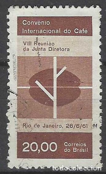 Sellos: BRASIL 1961 - CONVENCI&Oacute;N INTERNACIONAL DEL CAF&Eacute; - USADO