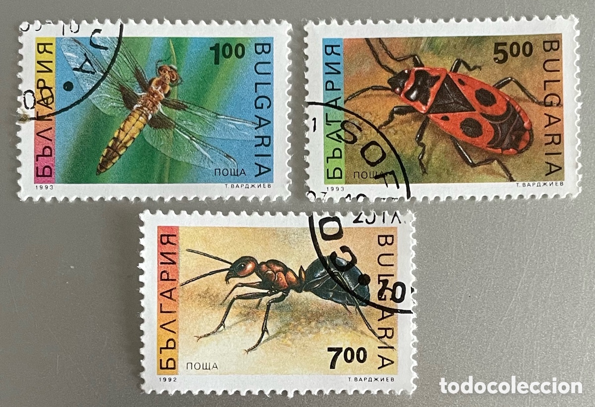 Sellos: Bulgaria. Insectos. 1992 - Foto 1