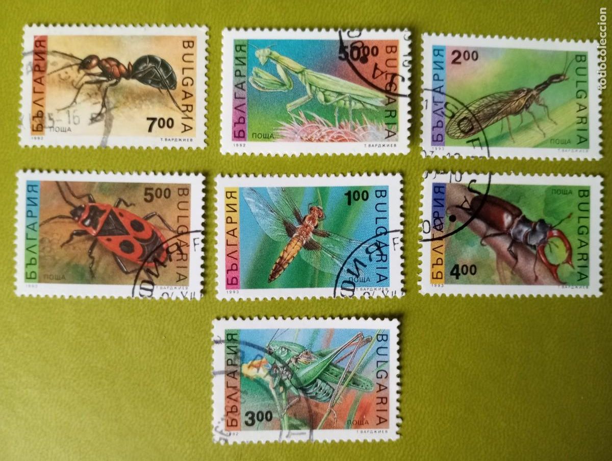Sellos: BULGARIA, 1991/3, INSECTOS,