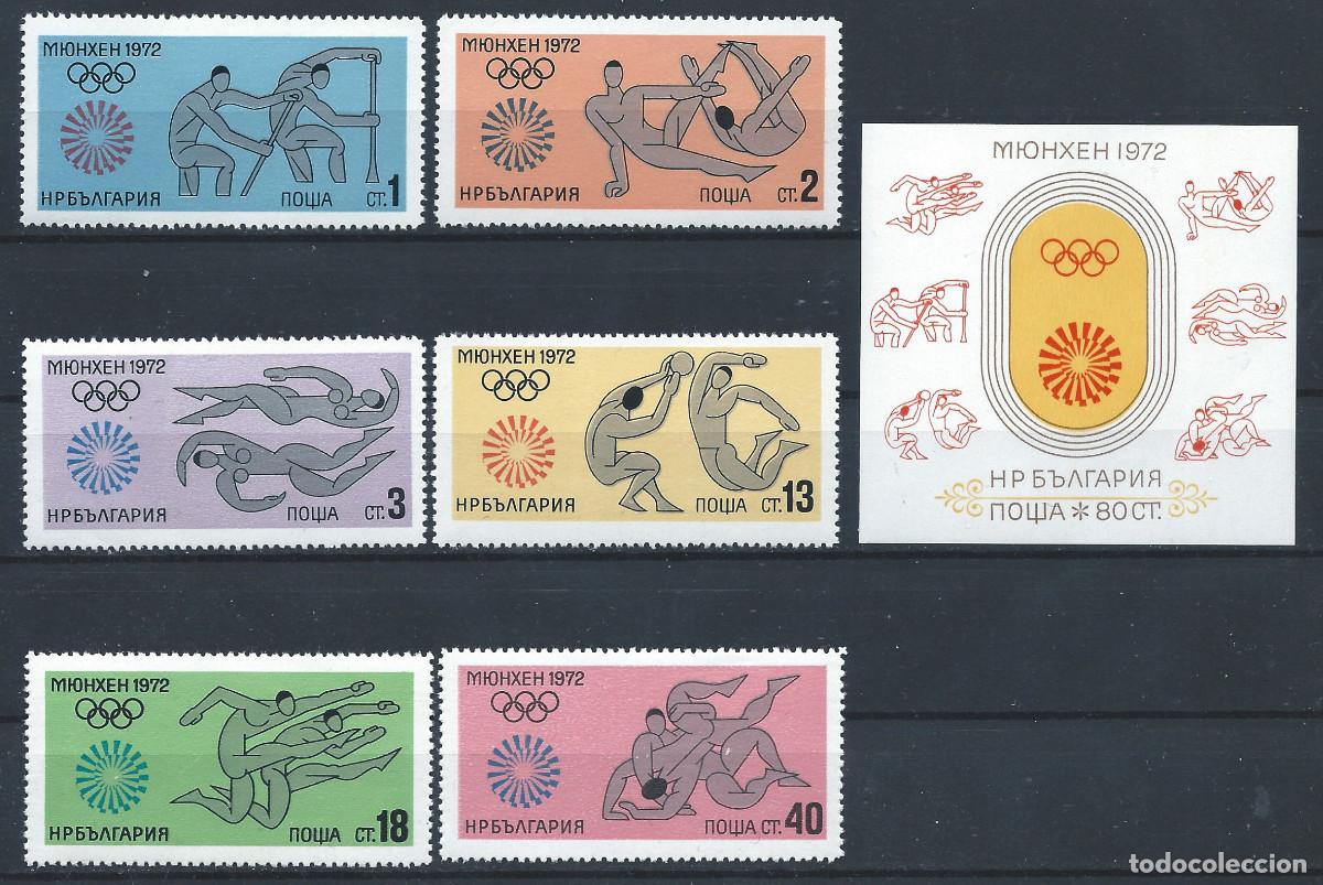 Sellos: Bulgarie N&deg;1946/51 + Bloc 39** (MNH) 1972 - J.O de Munich