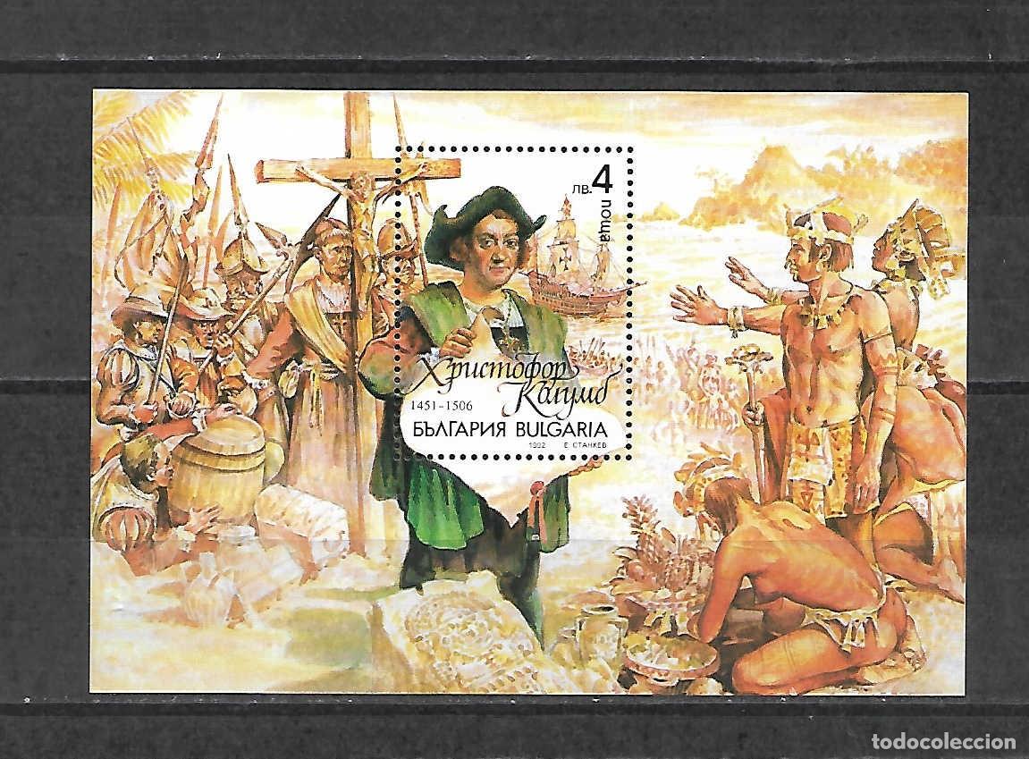 Sellos: Crist&oacute;bal COL&Oacute;N (151-1506), navegante .Bulgaria, sello a&ntilde;o 1992 Yvert 4,-&euro;