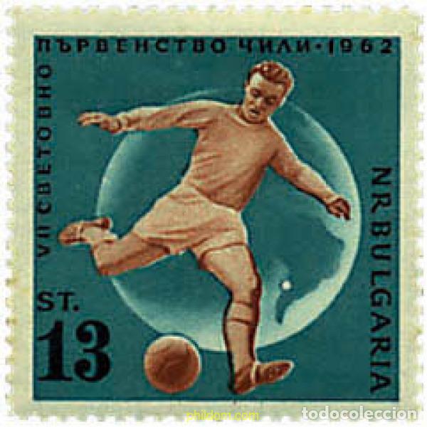 Sellos: 259599 HINGED BULGARIA 1962 COPA DEL MUNDO DE FUTBOL. CHILE-62
