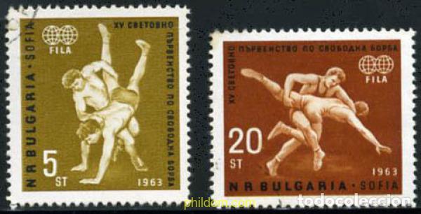 Sellos: 199943 USED BULGARIA 1963 15 CAMPEONATO DEL MUNDO DE LUCHA LIBRE