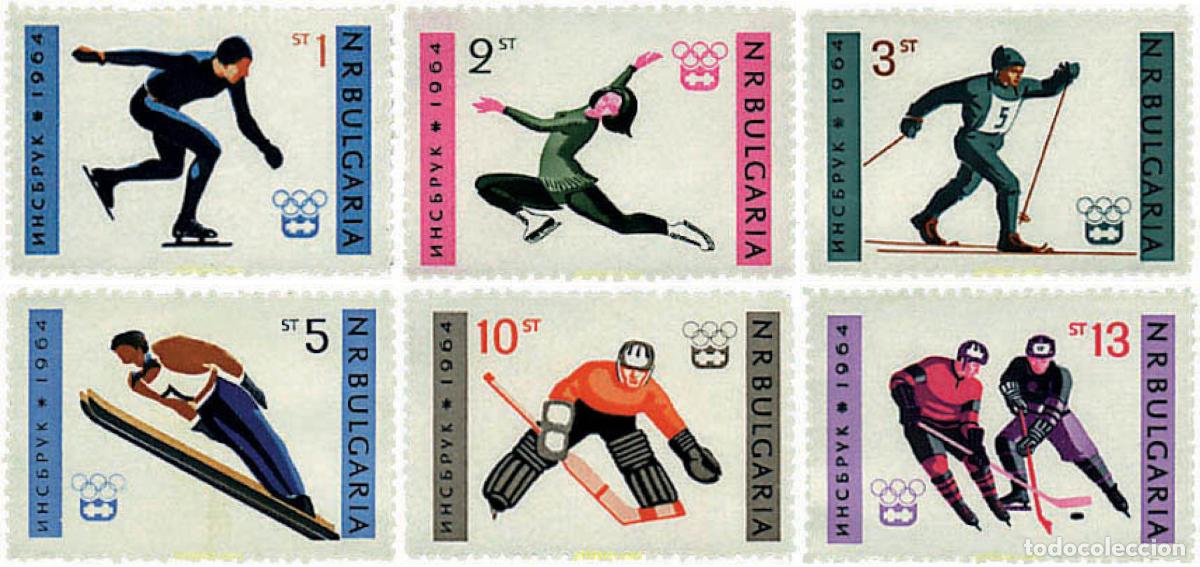 Sellos: 249670 HINGED BULGARIA 1964 9 JUEGOS OLIMPICOS DE INVIERNO. INNSBRUCK 1964