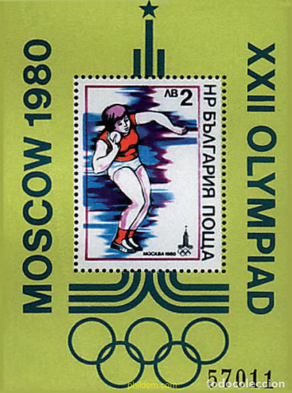 Sellos: 81933 MNH BULGARIA 1979 22 JUEGOS OLIMPICOS VERANO MOSCU 1980