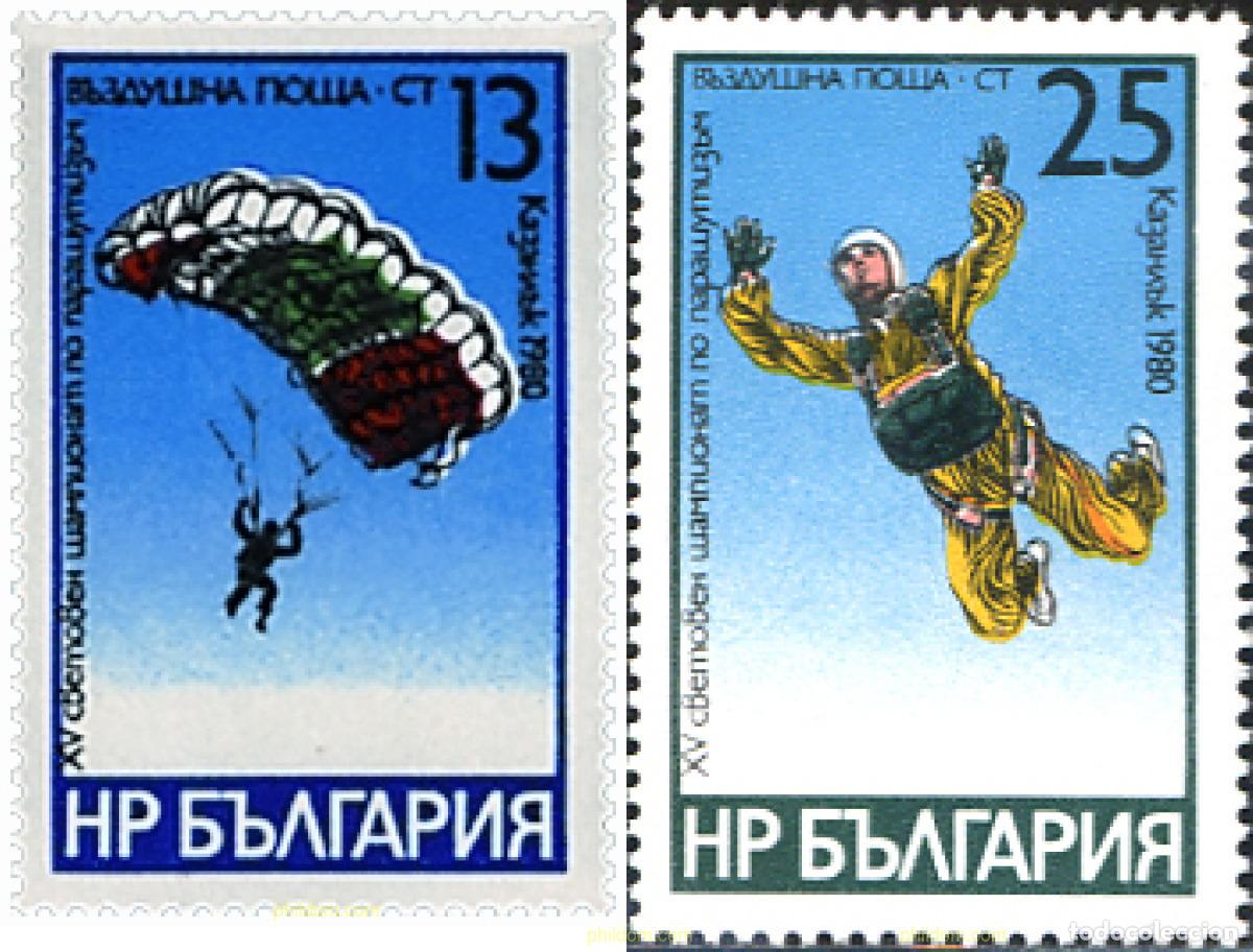 Briefmarken: 82024 MNH BULGARIA 1980 15 CAMPEONATO MUNDIAL DE PARACAIDISMO