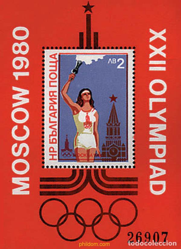 Briefmarken: 82015 MNH BULGARIA 1980 22 JUEGOS OLIMPICOS VERANO MOSCU 1980